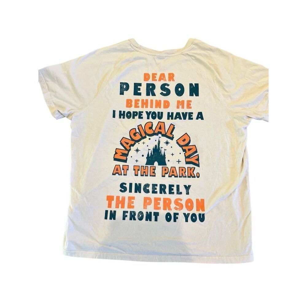 Disney Parks Dear Person Behind Me Have A Magical Day Raglan Unisex T Shirt XL